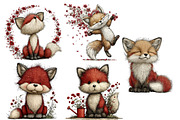 whimsical spring fox clipart, an Illustration by Designworld (Thumbnail 3 of 3)