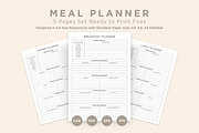 Meal Planning Pages Set V-01, a Stationery Template by shahsoft (Thumbnail 1 of 3)