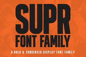 Bold Condensed Display Font Family