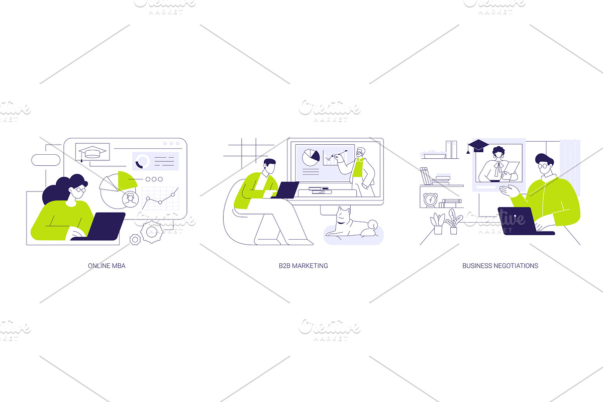 Online business courses isolated, an Education Illustration by Visual Generation
