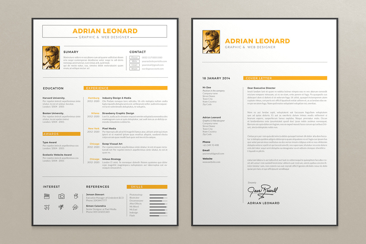 X pro Resume, a Resume Template by sz81 (Photo 2 of 6)