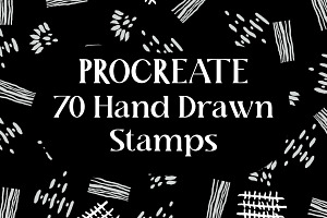 70Hand-Drawn Procreate Stamp Brushes
