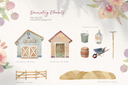 Llama Farm Watercolor Clipart, an Animal Illustration by Julia M. Watercolor (Thumbnail 12 of 14)