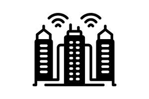 Smart city solid icon, a Solid Icon by Creative priyanka