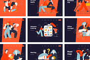 Company, flat web illustrations, a Templates & Theme by Grivina's shop (Thumbnail 27 of 27)