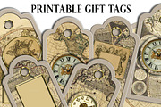Christmas steampunk printable tags, a Card Template by Area (Thumbnail 1 of 2)