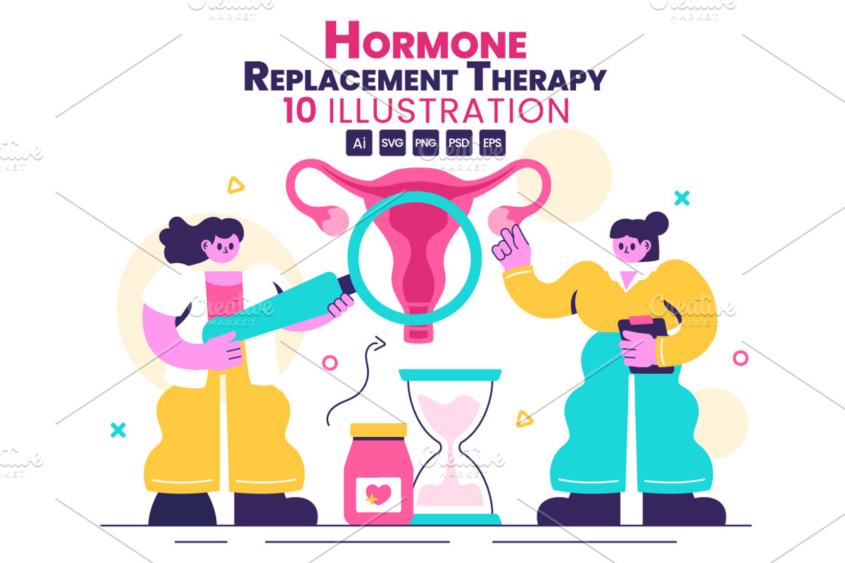 10 Hormone Replacement Therapy, a Healthcare Illustration by denayunebgt (Photo 1 of 4)