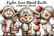 Easter Lamb PNG Clipart, an Illustration by Libby Wishes (Thumbnail 1 of 4)