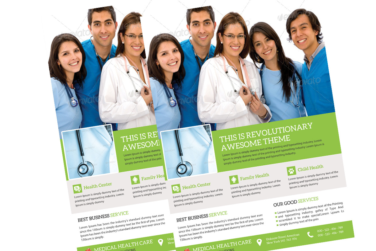 Medical & Doctor Flyer Template, a Flyer Template by TheGraphicsWorld (Photo 2 of 3)