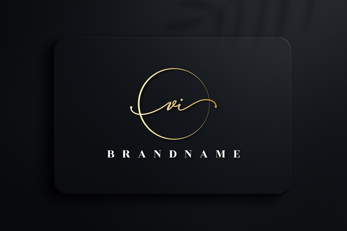 Letter VI handwritten signature logo