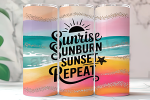 Beach Life Summer Vibes Tumbler, an Arts & Entertainment Photo by LamanAzalea