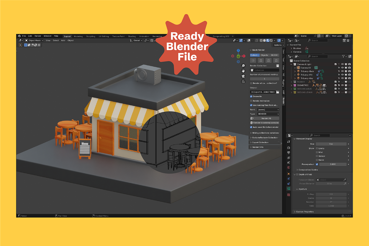Isometric 3D Building Pack, an Architecture 3D Model by Dudukbersama (Photo 4 of 4)