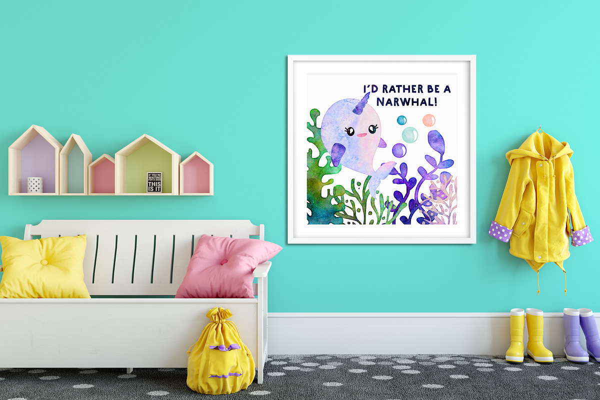 Ocean Fantasy Watercolor Bundle, an Animal Illustration by ClipartBrat Graphics (Photo 3 of 6)