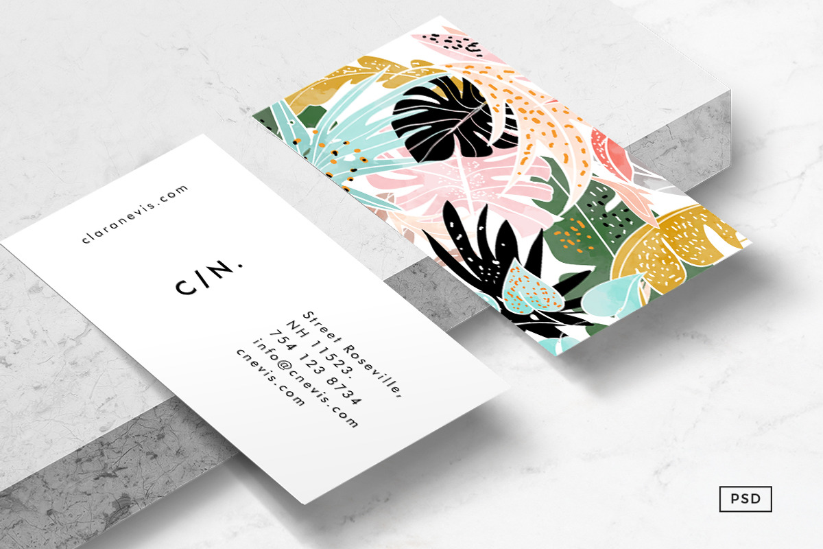Tropical || Business Card Template, a Business Card Template by Human-made. Made to feel. (Photo 1 of 3)