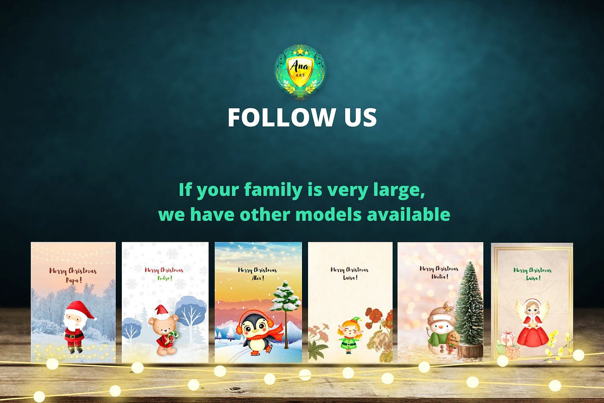 Christmas Card Templates Canva Set, a Card Template by Ellis Art (Photo 5 of 5)