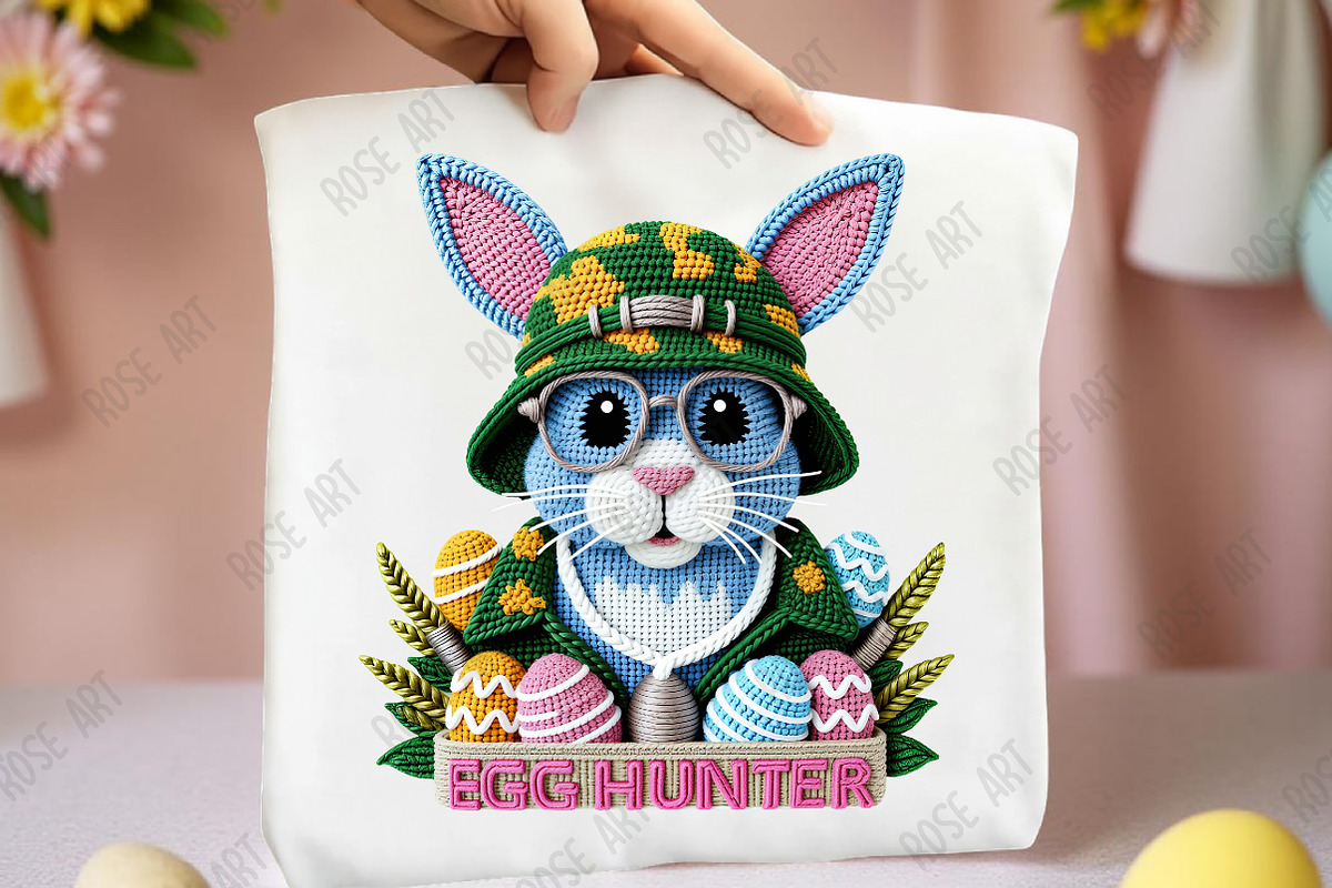 Faux Yarn Easter Egg Hunter Bunny Pn, a Seasonal Illustration by Rose Art (Photo 3 of 4)