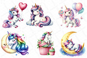 Cute Magical Unicorn Clipart, an Illustration by DreamPrint404 (Thumbnail 3 of 4)