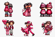 valentines couple clipart sublimatio, an Illustration by CreationArt (Thumbnail 4 of 5)