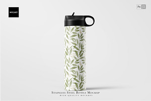 Stainless Steel Bottle Mockup v.10, a Cups & Container Mockup by Mocart