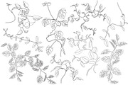 Tropical greenery., a Decorative Illustration by Ligrenok Art (Thumbnail 3 of 7)