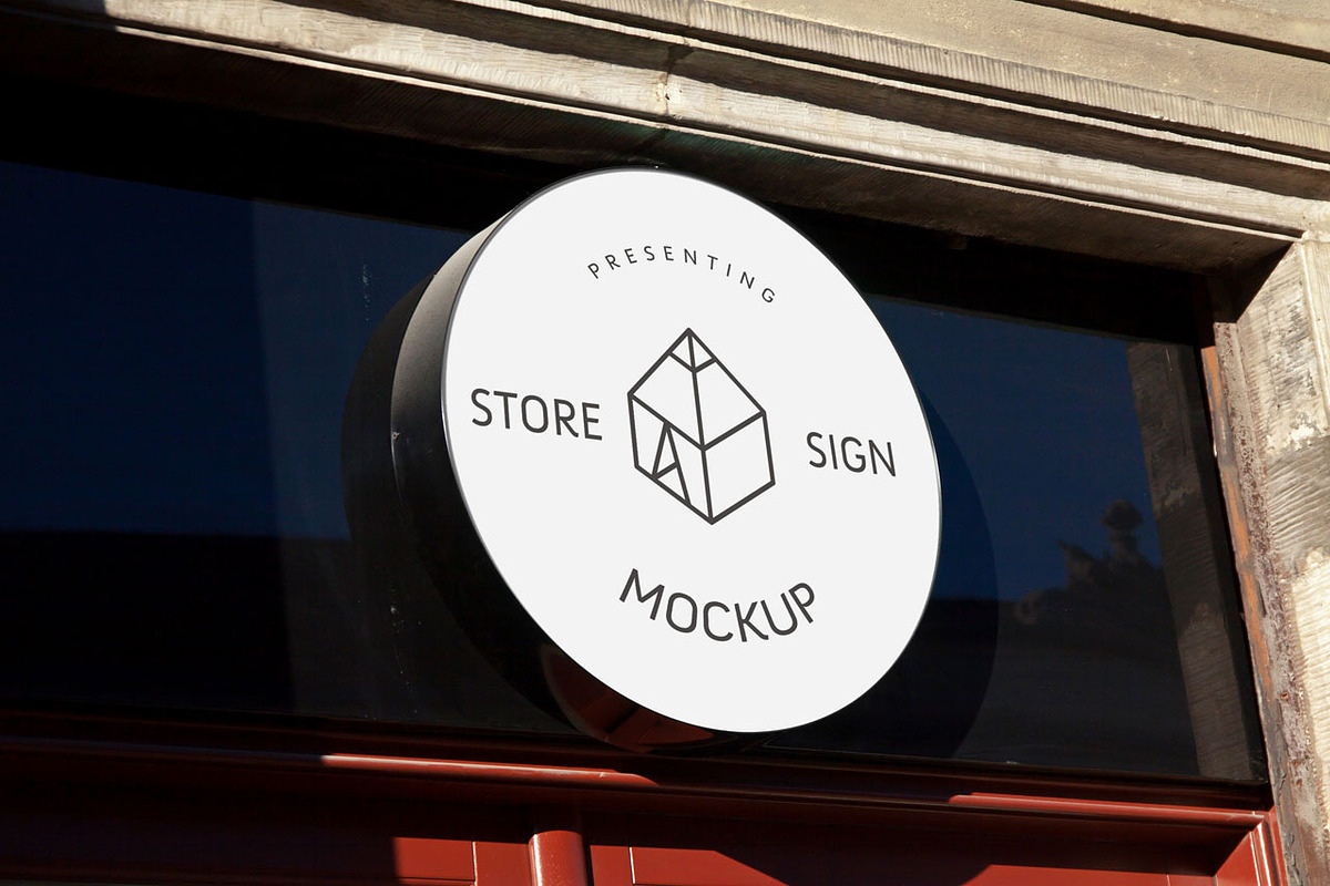 Store Signs Mock-Ups, a Mockup by Graphic Shelter (Photo 5 of 6)