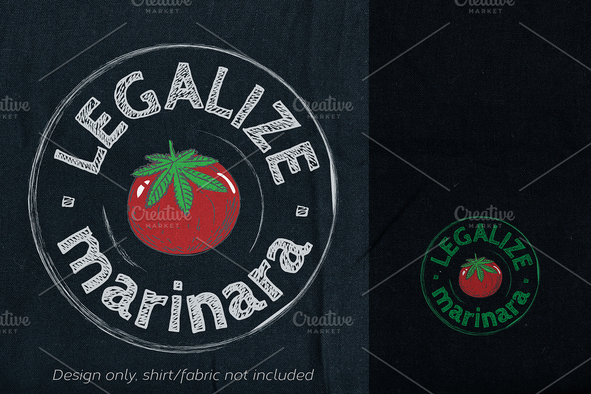 Legalize Marinara, Design Only, an Illustration by Violet on CreativeMarket (Photo 1 of 4)