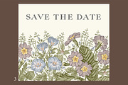 3 Wedding Cards + Seamless Pattern, a Pattern Graphic by Vintage (Thumbnail 4 of 15)