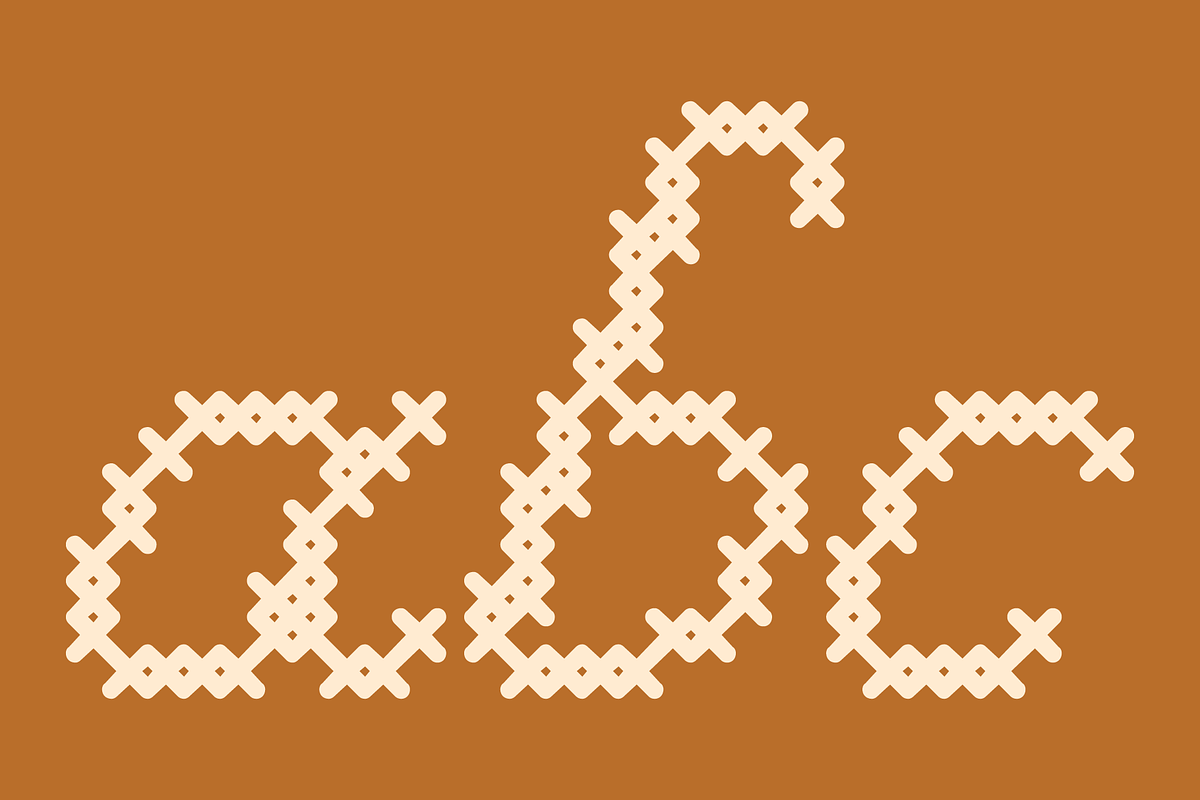 Cross Stitch Cursive Font, a Font by GG Design (Photo 4 of 10)