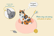 Cat breeds vector clipart, an Object Graphic by Trinibis (Thumbnail 6 of 11)
