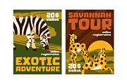 Safari tour in Africa banner, poster, an Animal Illustration by PaperTrident (Thumbnail 4 of 5)