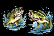 cartoon fullcolor Bass Fishing Bundl, an Object Graphic by Pixxel_Studio (Thumbnail 3 of 3)
