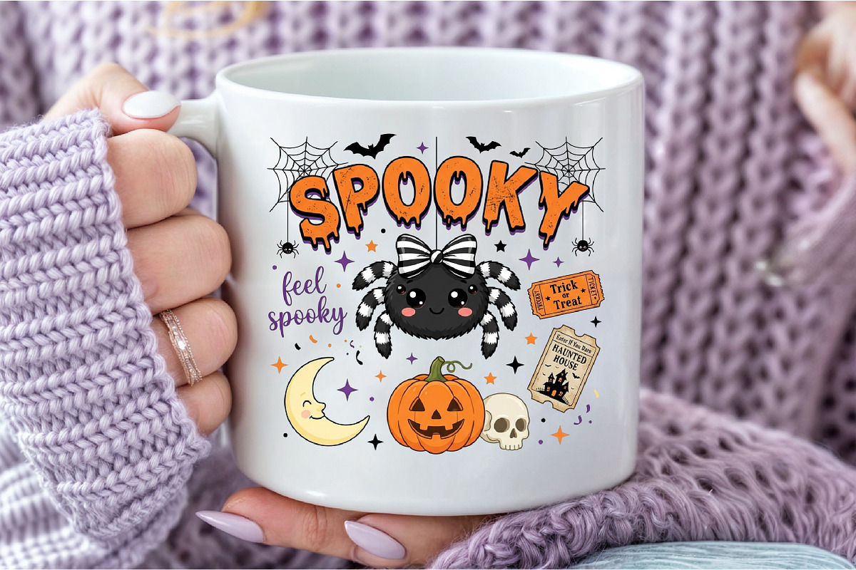 Preppy Spooky Halloween PNG, a Seasonal Illustration by DreamCafeArt (Photo 7 of 7)