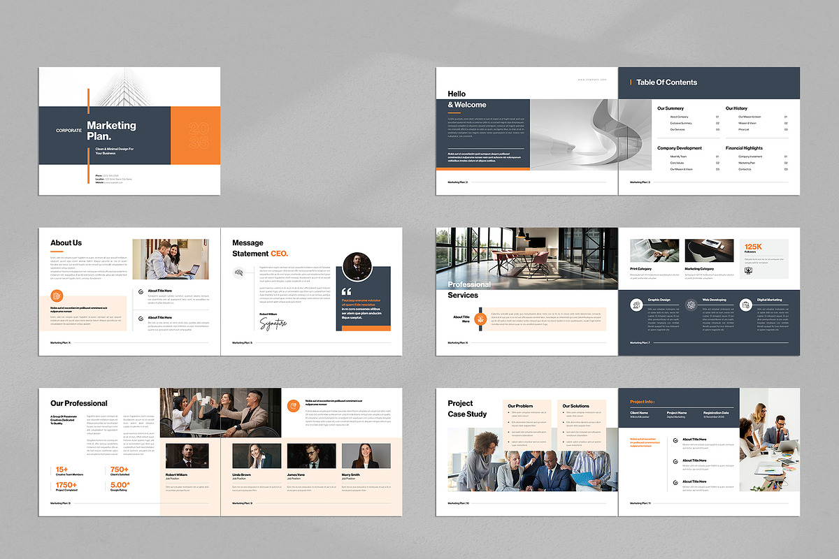 Marketing Plan Template Landscape, a Brochure Template by NorthPeak (Photo 9 of 10)