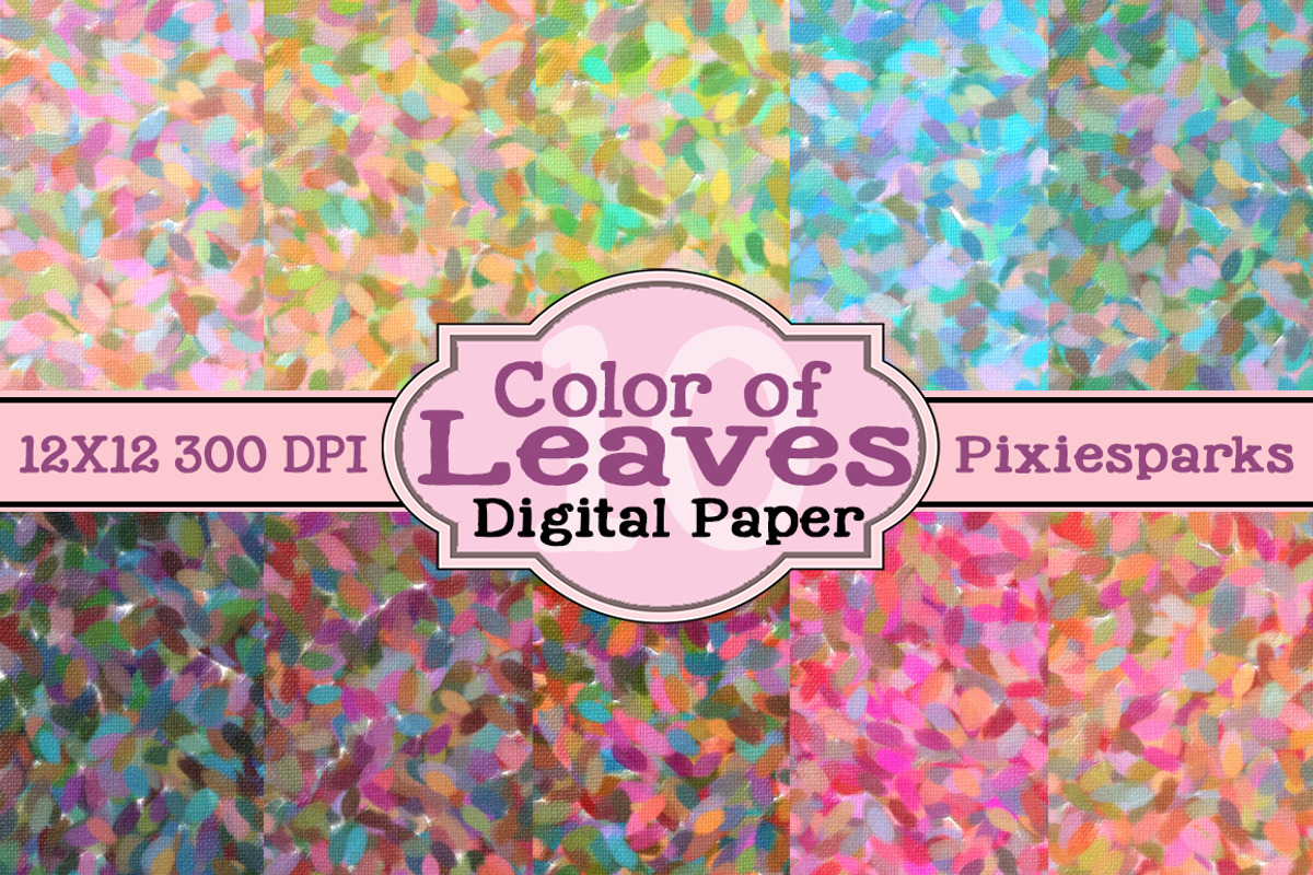 Color of Leaves Digital Paper