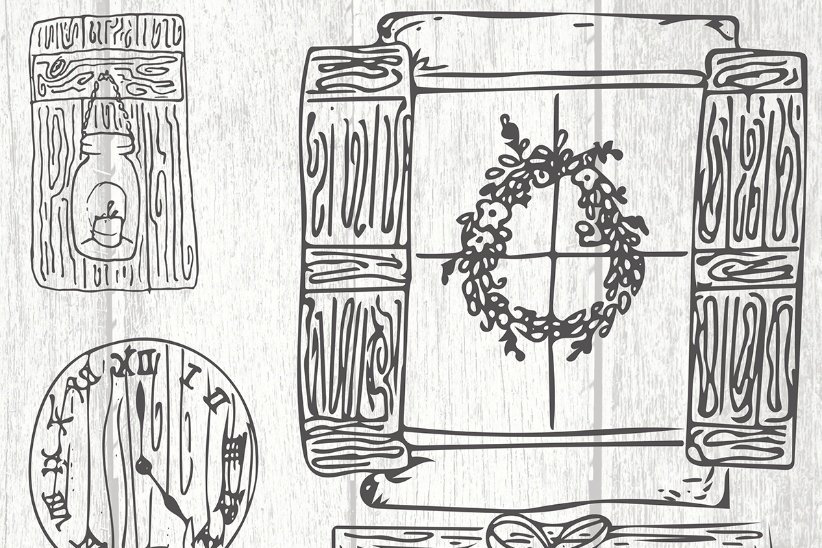 Rustic Home Decor - 50+ Handrawn Vec, a Decorative Illustration by TheLegacyBrandingCo (Photo 2 of 9)