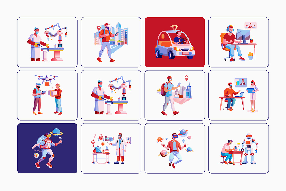 Technology Illustration Set, a Technology Illustration by Vectors Market (Photo 6 of 8)