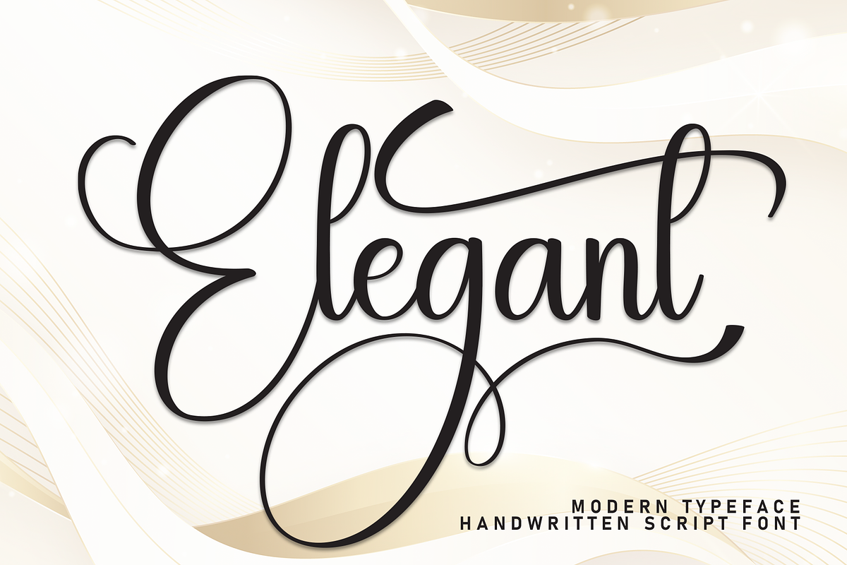 Elegant | Script Font, a Handwritten Font by Scratchones (Photo 1 of 9)
