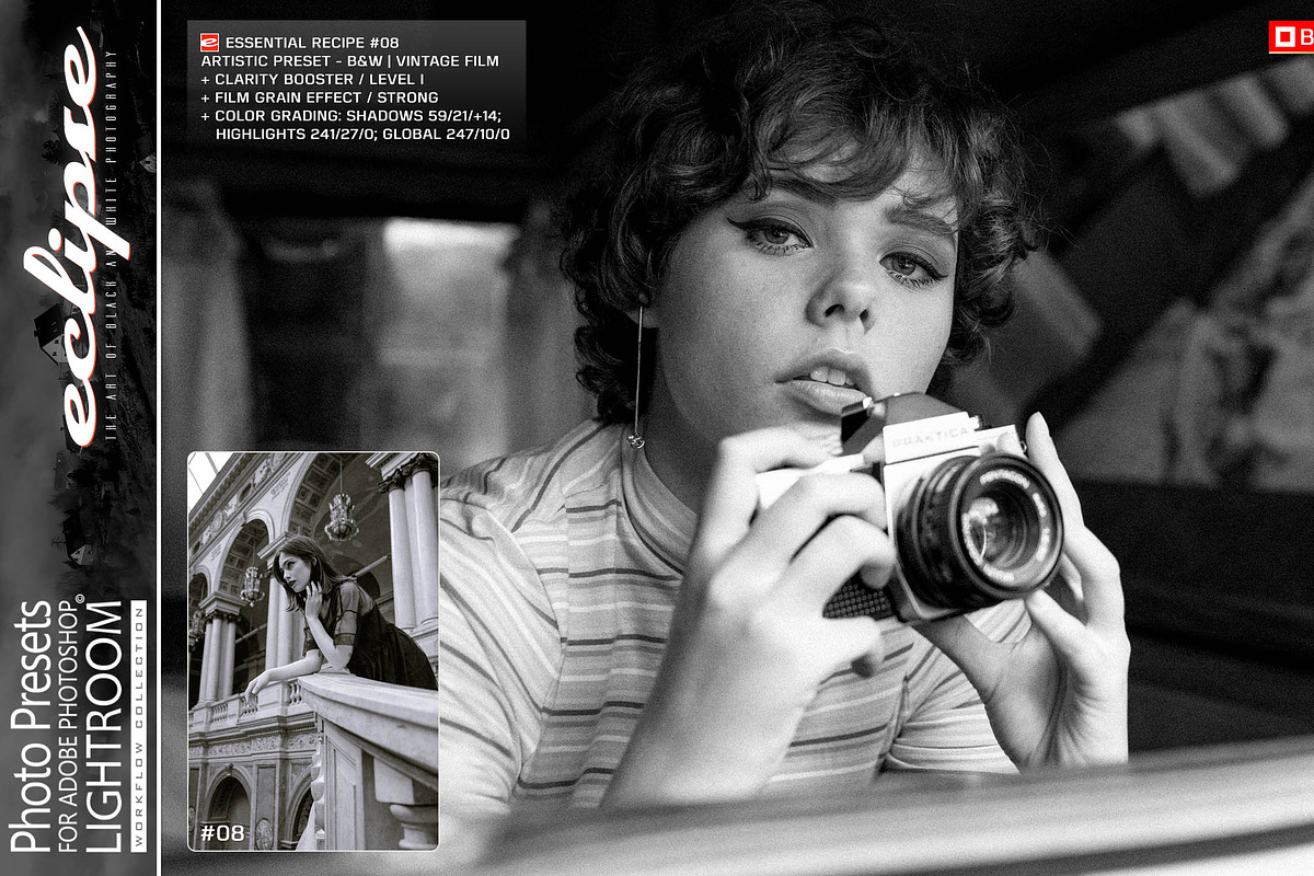 Presets for Lightroom / ECLIPSE B&W, an Action Add-On by Miracle_Design (Photo 10 of 22)