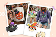 Retro Vintage Halloween Clipart Pack, an Object Graphic by Huxmay (Thumbnail 7 of 8)