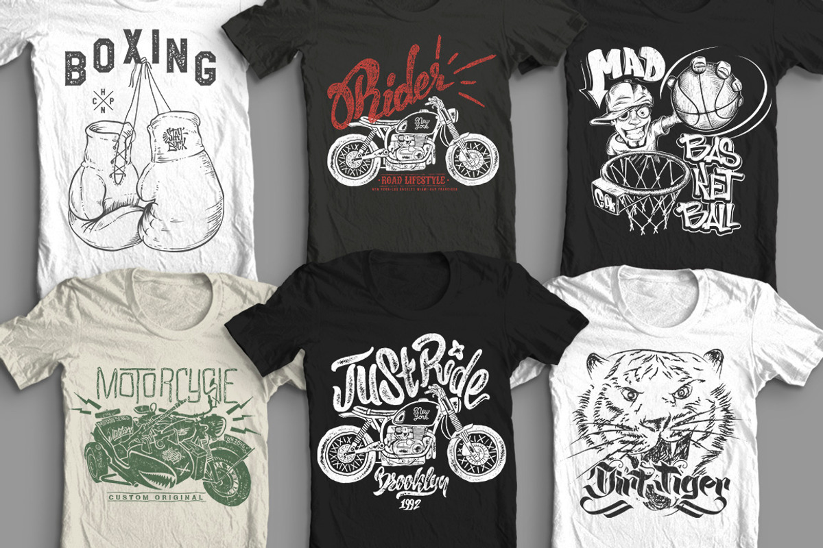 50 T-Shirt designs collection, an Illustration by Urbanshop (Photo 2 of 10)
