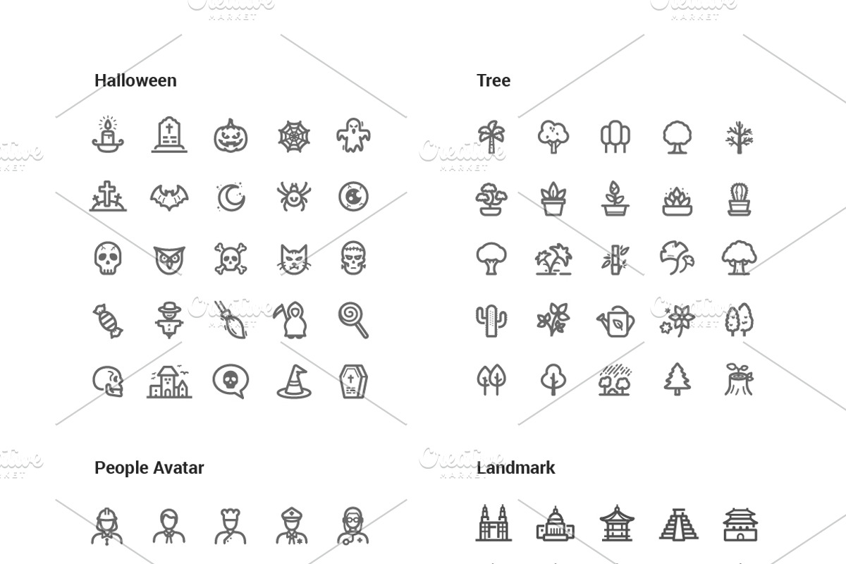 1500 Line Icons Pack, an Outline Icon by WORAKAMON Design Studio (Photo 16 of 18)