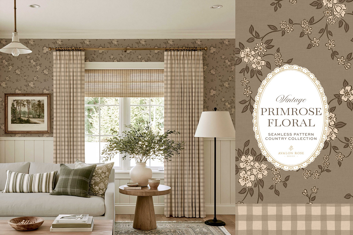 Vintage Floral Country Patterns, a Pattern Graphic by Eclectic Anthology (Photo 5 of 13)