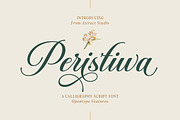 Peristiwa Script, a Script Font by Attract Studio (Thumbnail 1 of 15)