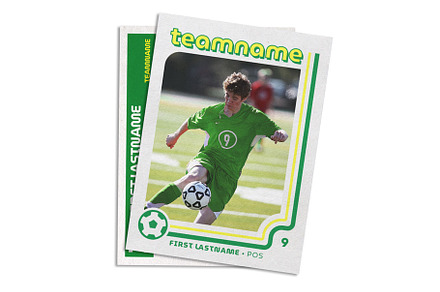 Retro Soccer Card Template, a Design Template by Sports Card Templates
