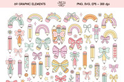 Coquette Pencils Bows Collection, an Education Illustration by JulzaArt (Thumbnail 2 of 11)