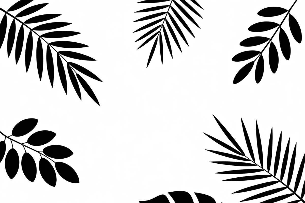 collection tropical leaf silhouette, an Illustration by Amazin_art (Photo 11 of 21)