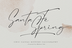 Santa Fe Spring / Chic Casual Script, a Script Font by Haksen