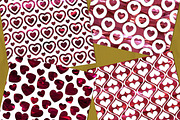 Red Foil Valentine Heart Patterns, a Pattern Graphic by Skritch Studio (Thumbnail 5 of 6)