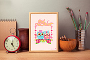 Owl My Heart Digital Clipart, a Seasonal Illustration by Cozy Cat Design (Thumbnail 3 of 6)