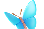 Cute 3D Butterflies icons, an Animal 3D Model by Hannet (Thumbnail 2 of 9)